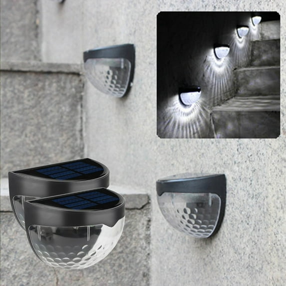 Solar Fence Lights, Outdoor Solar Powered Lighting, Fence Step Wall Post Lights, Durable and Energy-Efficient Lighting for Garden Decoration