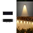 thumbnail image 1 of Solar Fence Lights Outdoor Waterproof High Brightness LED Spot Lens Deck Lights Warm White RGB Solar Powered Wall Lighting Decor for Outside Patio Step Backyard Railing Pool, 1 of 6