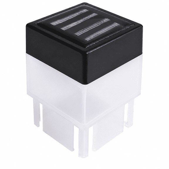 Solar Fence Post Light, Outdoor LED Deck Cap Lamp with Warm White Glow for Garden Patio Boundary Rail