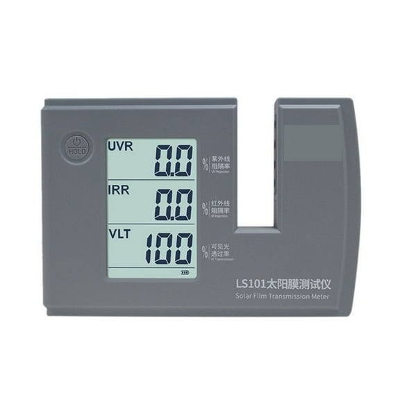 Solar Film Transmission Meter, Rejection Rate UVR IRR VLT Tester Window Tint Light Meter