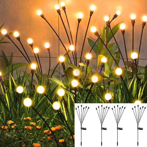 Solar Firefly Lights Swaying Outdoor Waterproof Decorative Lights for Yard Patio Pathway Lawn Decorations