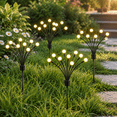 Fire Fly Packing Solar Firefly Sway Lights, Warm White, 4 Pack, Outdoor Waterproof ...