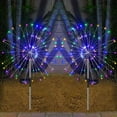 thumbnail image 1 of Solar Firework Light, 120 LED Warm Light Outdoor Firework Solar Garden Decorative Lights for Walkway Pathway Backyard Christmas Decoration Parties (Mulit-Color) (2 Pieces), 1 of 10