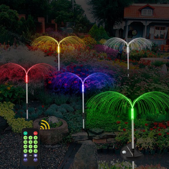 Solar Fireworks Lights for Outdoor Use Solar Garden Lights Waterproof Copper Wire DIY Decorative Lights Solar Starlight Suitable for Courtyards Wedding Courtyard