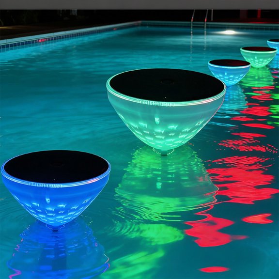 Solar Fish Pond Light, Underwater Projector with Color Change, Floating LED for Pool Garden Decor, Submersible Fountain Light, Waterproof Landscape​