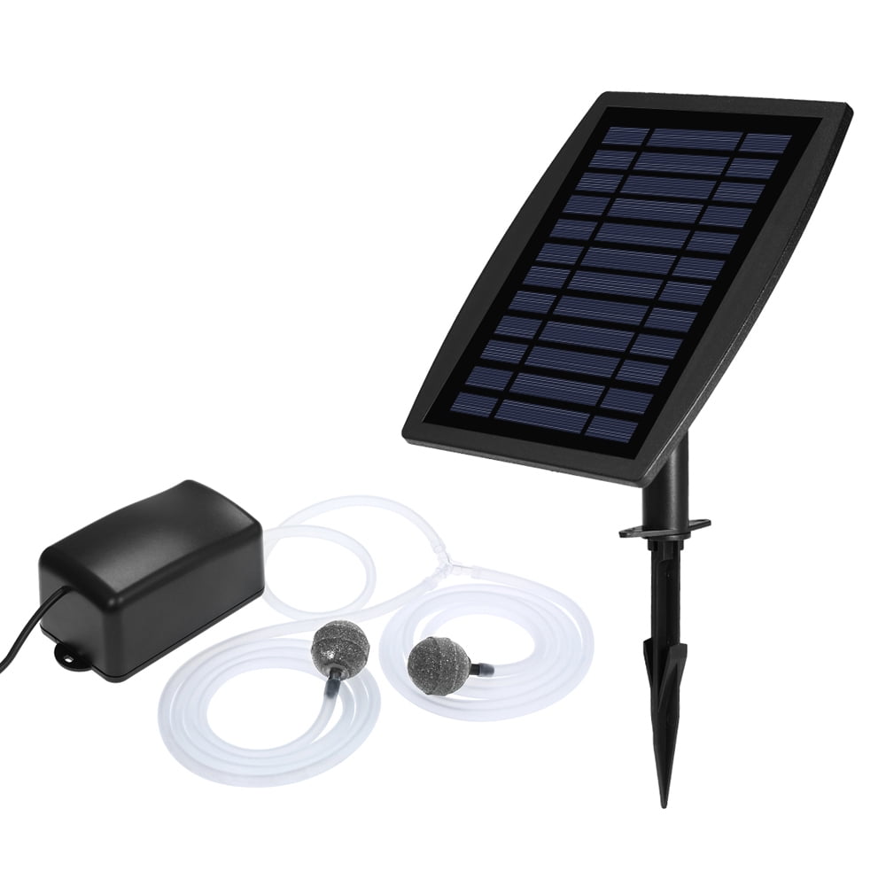 Solar Fish Tank Oxygen Pump Oxygenator Aquarium Oxygen Aerator Pond Aerator Air Pump Fishing Aerator Aquarium Airpump with Aquarium Oxygen Air Bubble Stone