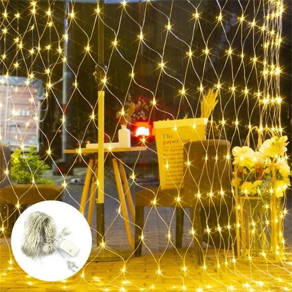 Solar Fishnet Light | Solar Net Lights Outdoor String | LED Decorative Colored Lights for Yard, Patio, Fence, Garden | 8 Modes, Waterproof IP44 | 1 Piece