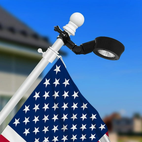 Solar Flag Pole Light,Fit 0.8-1.2 Inch Diameter 5ft 6ft Flagpole Bright White 6000k,Solar Powered Lighting Up to 12 Hrs Flag Pole Solar Light Outdoor Waterproof Led American Flags Decor