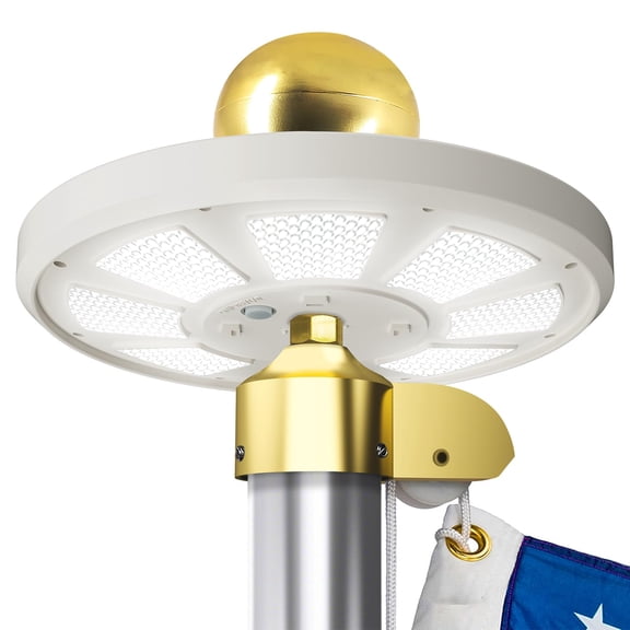 Solar Flag Pole Top Light, Waterproof LED Solar Flag Light for Residential Outdoor Flag Poles 12 hours