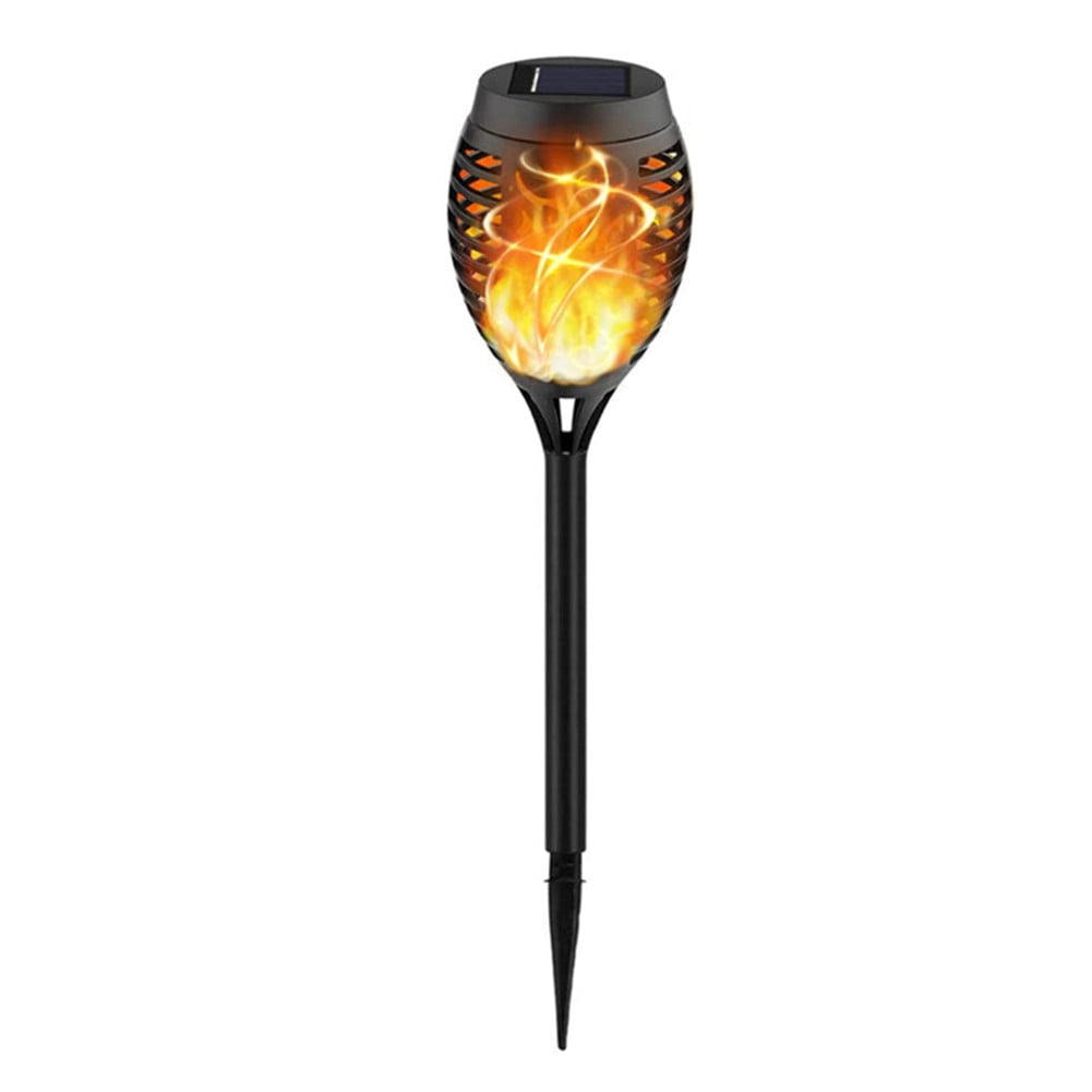 Solar Flame Effect Stake Lights Flickering Led Torch Lamp For Outdoor