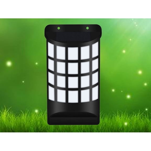 Solar Flame Lights Outdoor,Waterproof Flickering Flame Wall Lights with Dark Sensor Auto On/Off 66 LED Solar Powered Night Lights Lattice Design for Garden Pathway Patio Deck Yard