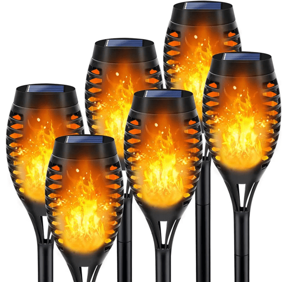Solar Flame Torch Lights, LED Outdoor Solar Lights for Garden, Path, Patio, Lawn Decor