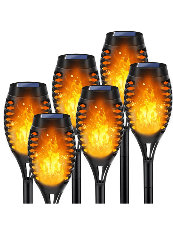 Solar Flame Torch Lights, LED Outdoor Solar Lights for Garden, Path, Patio, Lawn Decor