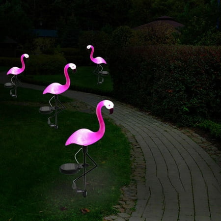 TUOREN Solar Pink LED Landscape and Walkway Light, 6 Piece
