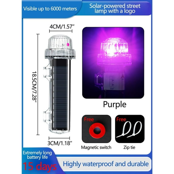 Solar Flare Led Signaling, Guard Approved Safety Kit, Waterproof Emergency Beacon, Reflective Signal Device, for Life Rafts, Boating, Navigational Aid, High Visibility Signaling, Blahzhy