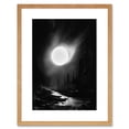 thumbnail image 1 of Solar Flares Dramatic Fantasy Landscape Black and White Surreal Hades Underworld Artwork Framed Wall Art Print 9X7 Inch, 1 of 5