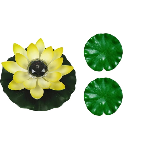 Solar Floating LED Flower Pool Light, Dusk Dawn Auto On Off Weather Resistant Wire-Free Eco Floating Illumination, Pond Basin Accent for Garden Wedding Halloween Night Decoration