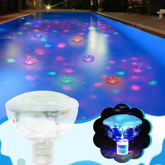 Solar Floating Lamp Lights, IP68 Waterproof Pool Lights with 7 Colors, Solar Floating Light Pond Light, Color Changing LED Garden Light, Clear LED Solar Lights for Outdoor Party Holiday