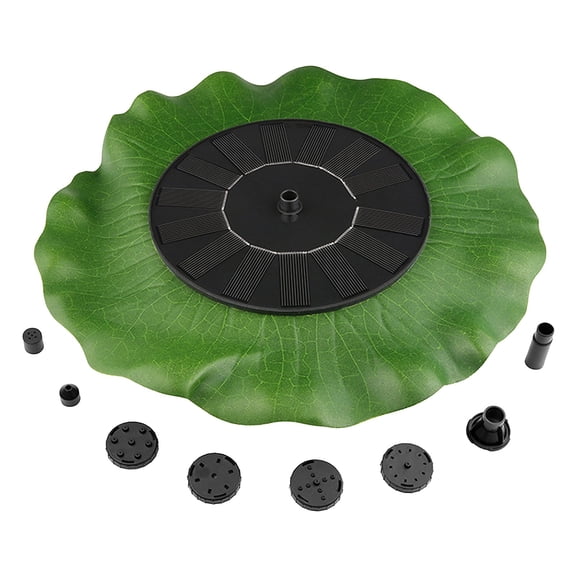 Solar Floating Pond Light with Plastic Construction and Water Pump for Bird Bath Garden Green