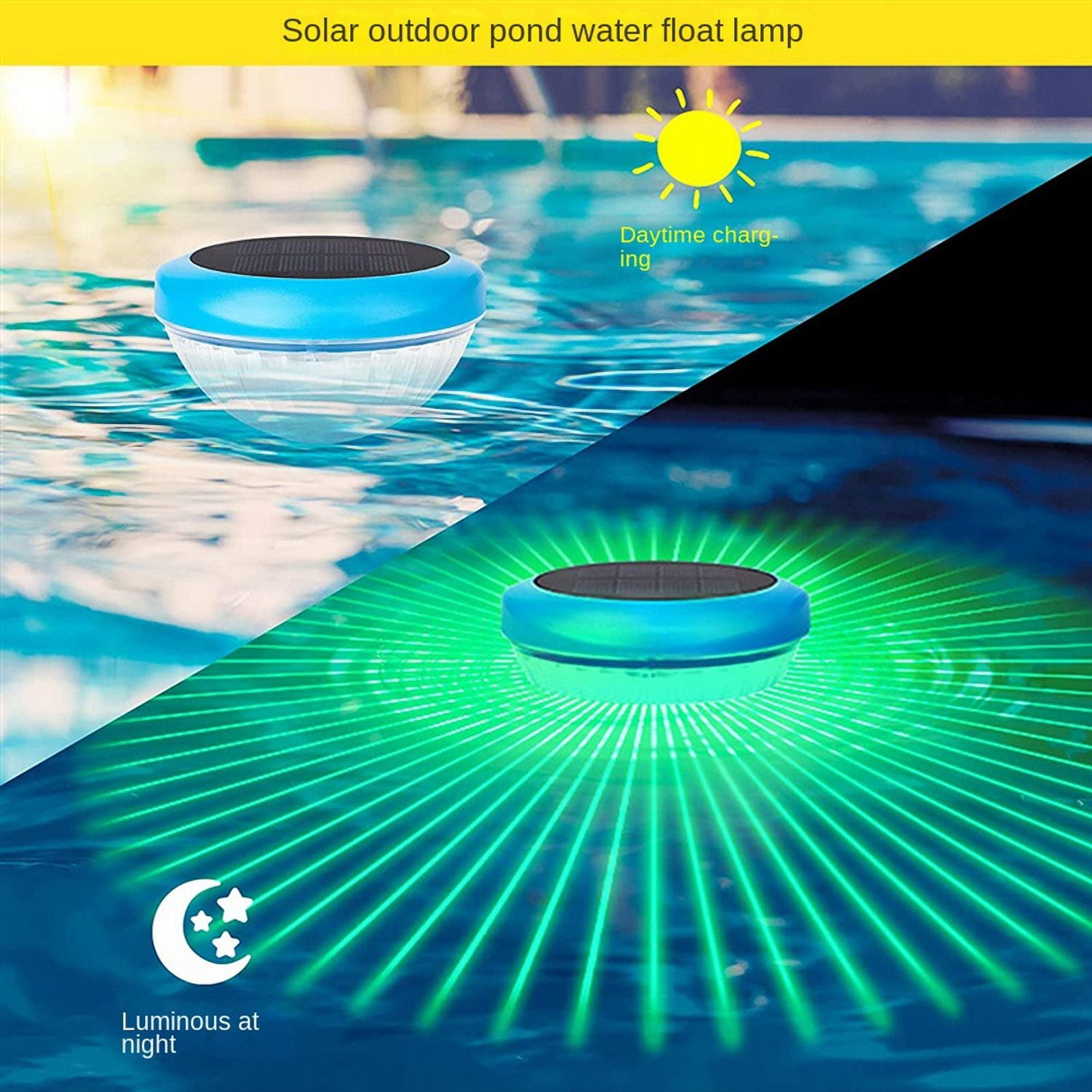 Solar Floating Pool LED Lights,Waterproof RGB Color Changing Pool ...