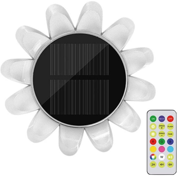 Solar Floating Pool Light, RGB Remote Controlled LED Sunflower Landscape Lamp, 1 Pack Pool Light with 1 Piece Remote, for Pond Fountain Garden Patio Yard Lawn Wedding Party Holiday Night Decorative L