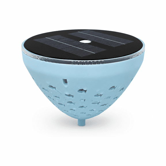 Solar Floating Pool Light with Fish Projection, Outdoor Waterproof Pond Decor Fish Projection LED Water Lamp Color Changing 5 Modes For Patio Blue
