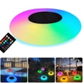 thumbnail image 1 of Solar Floating Pool Lights, 9.7 Inch RGB Solar Pool Lights with Remote Control, IP67 Waterproof Swimming Pools Light for Inground Pool, Bathroom, Bathtub, Pool Party Decor, 1 of 8