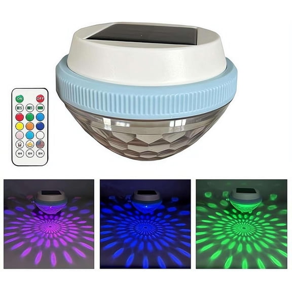 Solar Floating Pool Lights - Color Changing LED Lamp with Firework Projection, 6-12H Runtime, IP65 Waterproof Auto On/Off Night Light for Swimming Pool, Pond, Fish Tank, Garden & Patio Decor