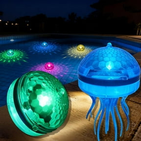 Solar Floating Pool Lights, IP65 Waterproof Outdoor LED Pool Lights with RGB Color Changing Lighting LED Underwater Lights for Pond Pools Outdoor Garden Party Decoration (1 Pack)