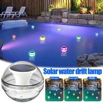 Solar Floating Pool Lights, RGB Color Changing Pool Lights with 6 Dynamic Lighting Effects, Rechargeable IP68 Waterproof Pool Lights for Inground Pool, Fountain, Pond, Garden, Paths Decorations (1PC)