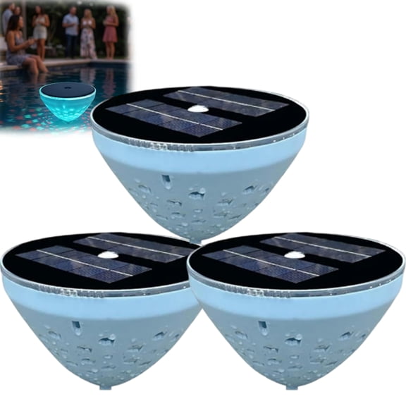 Solar Floating Pool Lights with IP68 Waterproof, Color Changing LED for Above Ground Inground Ponds Outdoor Gatherings Great Summer Item