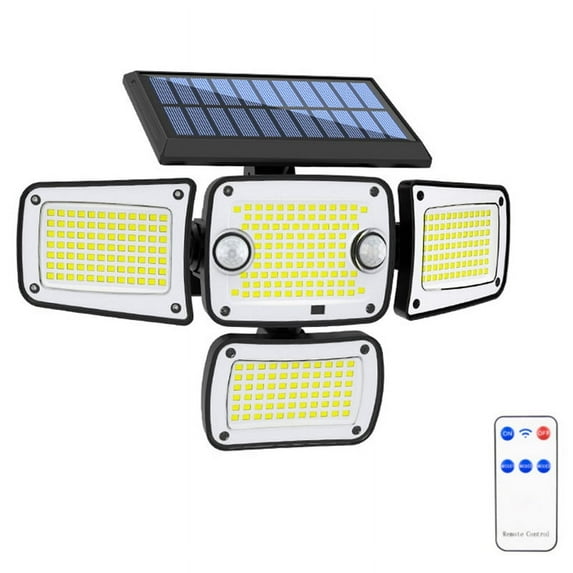 Solar Flood Lights 342 LED 350LM Outdoor Motion Sensor IP65 Waterproof Light for Streets Patios and Pathways