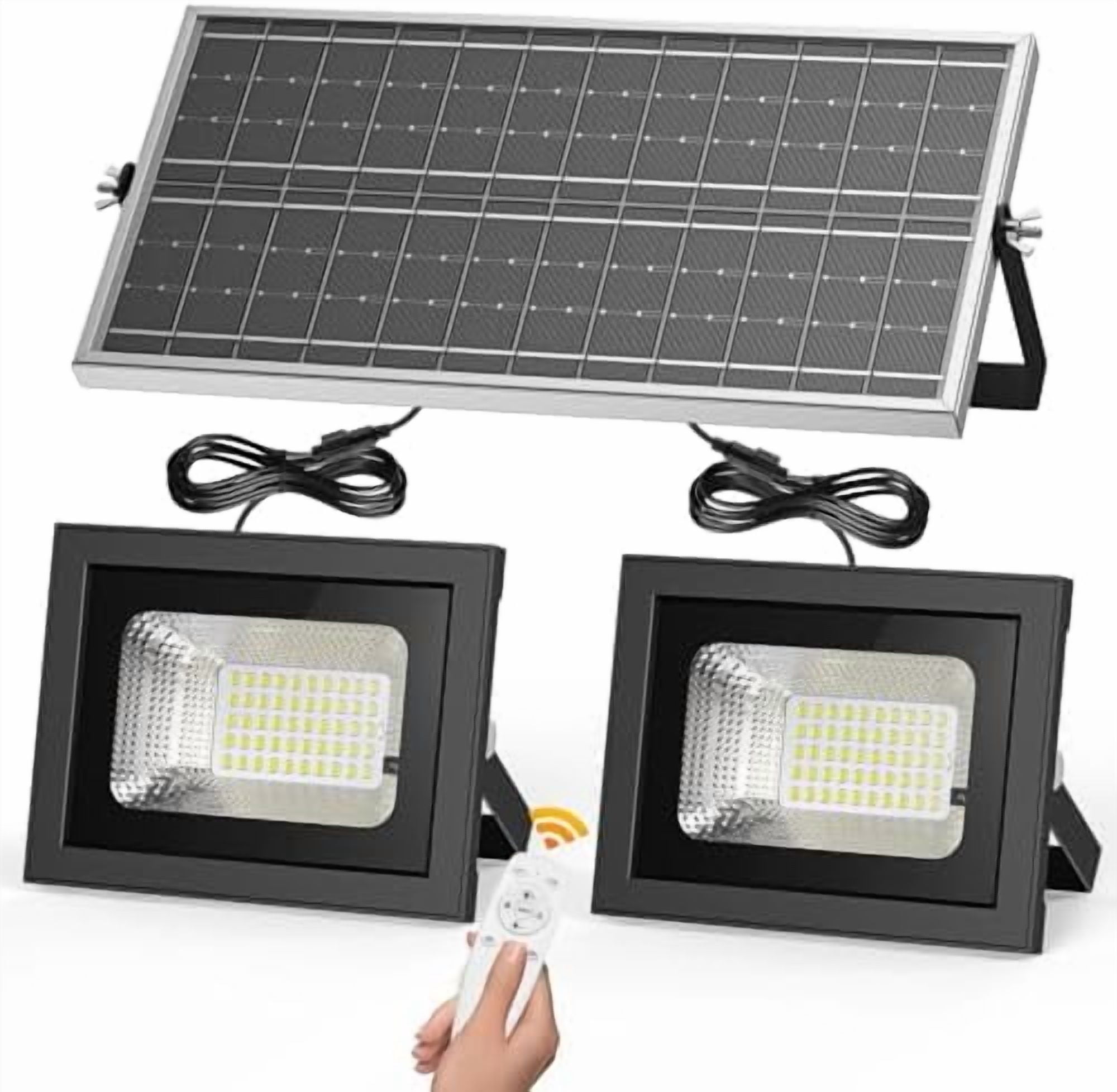 Solar Flood Lights Indoor Outdoor(2 Pack),Aluminum Durable 6000K ...