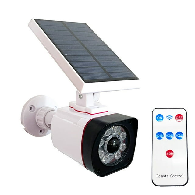 Solar Flood Lights with Fake Camera for Enhanced Porch & Garden
