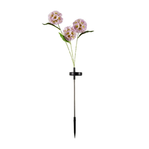 Solar Flower Garden Lights | 3 LED Solar Powered Outdoor Stake Lights | Waterproof Plastic Yard Decor for Pathways | Auto On/Off | 27.56 Inch Height