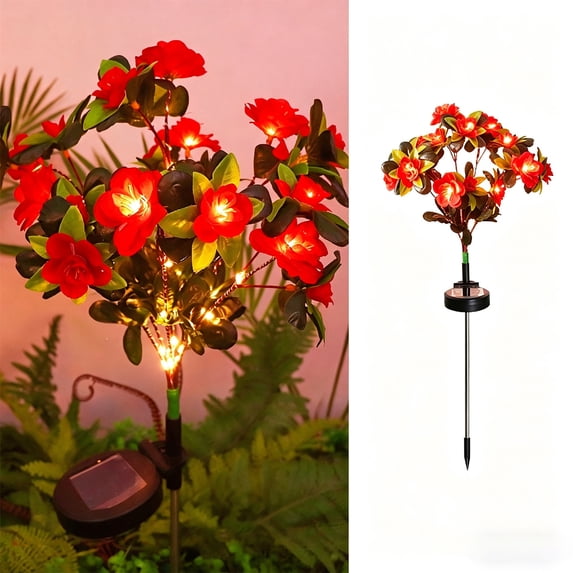 Solar Flower Garden Stake,Waterproof LED Stake Light,All Weather Durable Landscape Ornament,Ideal for Yard,Patio,Lawn,Backyard and Garden Decor,26.5 Inch