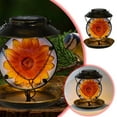 Solar Flower Solar Lamp Bird Feeder Metal Decoration Bird Feeder