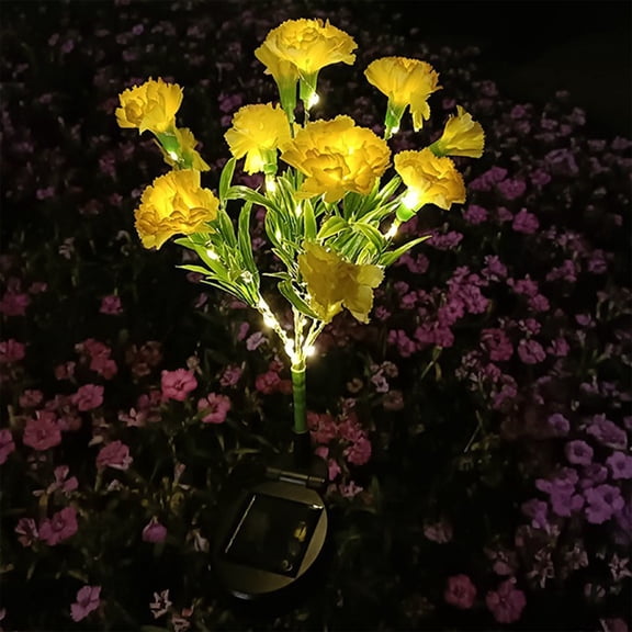 Solar Flower Lights Outdoor Garden Decor, LED Solar Stake Lights with Auto On Off, Waterproof Decorative Flower Landscape Lighting, Flexible Adjustable Stems for Yard Pathway Patio Lawn Decoration