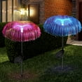 thumbnail image 1 of Solar Flower Lights Outdoor Garden Waterproof, Solar Yard Lights Decorative, 7 Color Changing Solar Powered Stake Light for Pathway Patio Lawn Christmas Decor, 2 PCS, 1 of 7