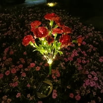 Solar Flower Lights Outdoor Solar Flowers Garden Decorative Lights Led Landscapes Stake Lights Auto On/Off Bright Up To 8 Hrs