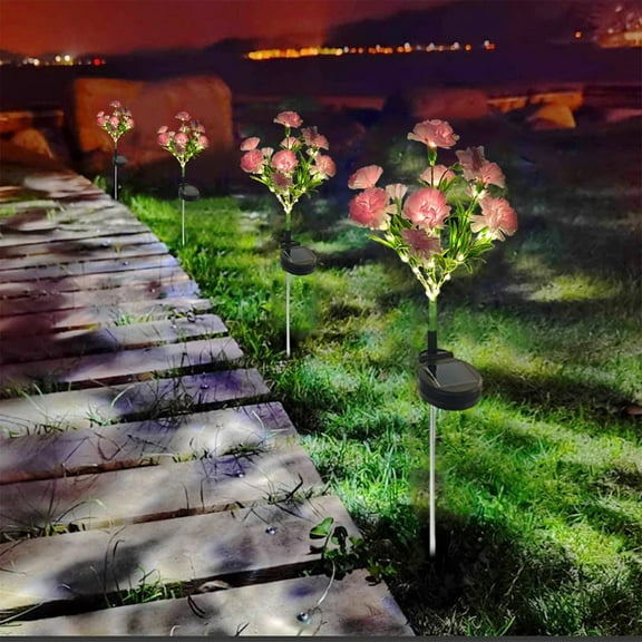 Solar Flower Stake Light,Garden Decoration LED Lamp,Adjustable Stem Design,Auto On/Off,Waterproof IP65,Landscape Pathway Accent,Weatherproof Yard Decor,Solar Powered Holiday Gifts