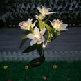 thumbnail image 1 of Solar Flower Stake Lights Outdoor, Waterproof IP65 LED Garden Decorative Pathway Lights with Auto On/Off, Adjustable Stems, Up to 8 Hours Runtime (1 Pack), 1 of 6