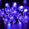thumbnail image 1 of Solar Flower String Lights,23ft 50 LED Cherry Blossoms Solar Fairy Light, Outdoor Waterproof String Lights for Christmas Tree, Home, Garden, Wedding, Patio, Party Decorations(Blue), 1 of 8
