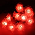 thumbnail image 1 of Solar Flower String Lights, 7M 50LED Solar Rose String Lights Flower Fairy String Lights Waterproof with 8 Mode for Garden Outdoor, 1 of 8