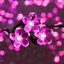 Solar Flower String Lights, Cherry Blossoms Solar Fairy Light,23ft 50 LED Outdoor Waterproof String Lights for Christmas Tree, Home, Garden, Wedding, Patio, Party Decorations(pink)