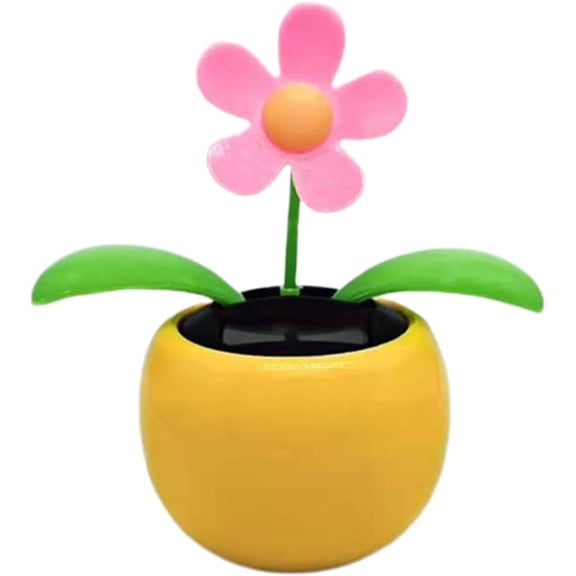 Solar Flower Toy, Solarflower – Funny Solar Powered Dancing Flower Pot Car Ornaments, Solar Dancing Flower Car Dashboard Decorations, Flower Swinging Toy for Car Decor, Funny Gifts for Friends