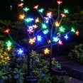 thumbnail image 1 of Solar Flowers Decorative Lights, 2 Pack Fairy Lights Pathway Walkway Patio Yard Landscape Decoration Christmas Garden Decor, Height 66cm-colored light, 1 of 6
