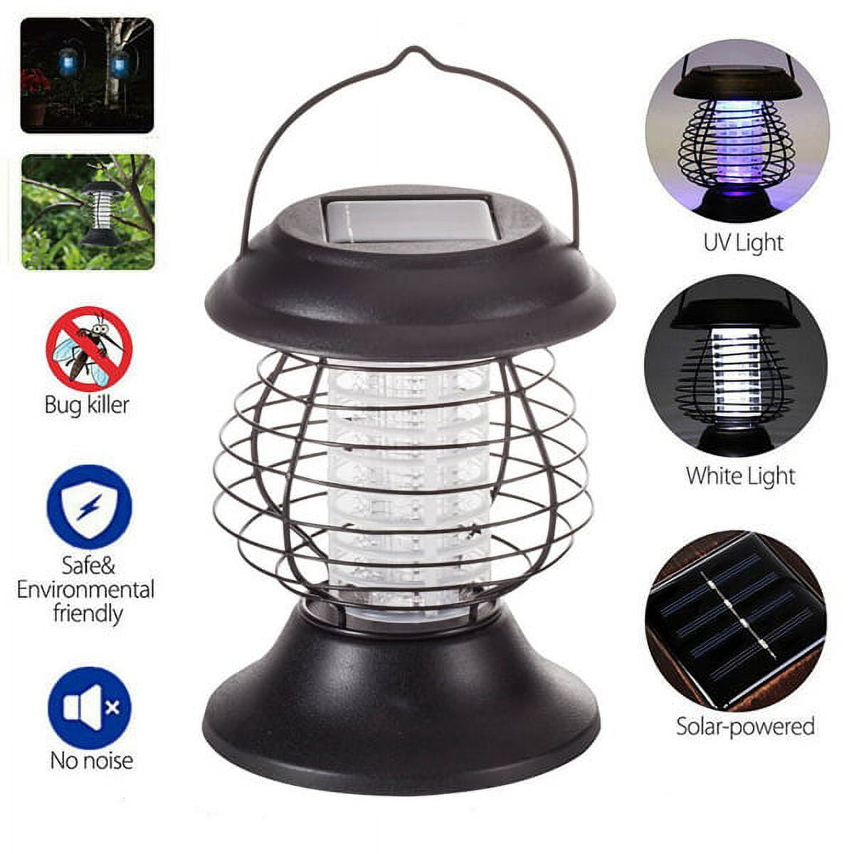Solar Fly Trap Light Mosquito Lamp Insect Bug Zapper Lamp Outdoor Light