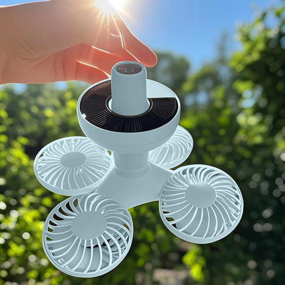 Solar Foldable Fan Light Rechargeable Camping Ceiling Fan With USB Charging Battery Powered Fan For Tent RV Camping Ceiling Outdoor Necessities