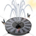 thumbnail image 1 of Solar Fountain for Bird Bath 1.5W Upgraded, Floating Solar Water Fountain with 8 Nozzles, Free Standing Solar Powered Fountain for Garden, Pond, Pool, Outdoor Decor, 1 of 8